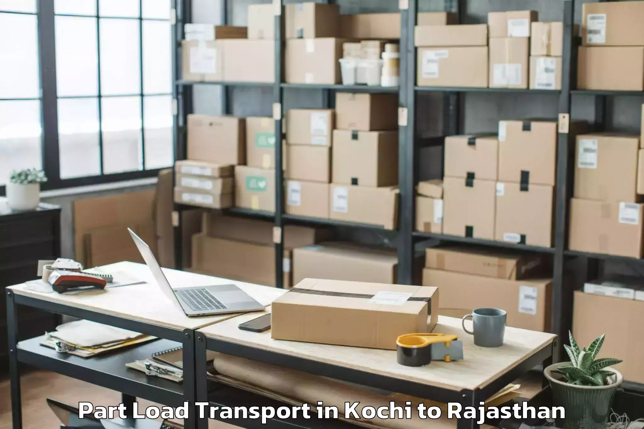 Top Kochi to Sardarshahr Part Load Transport Available